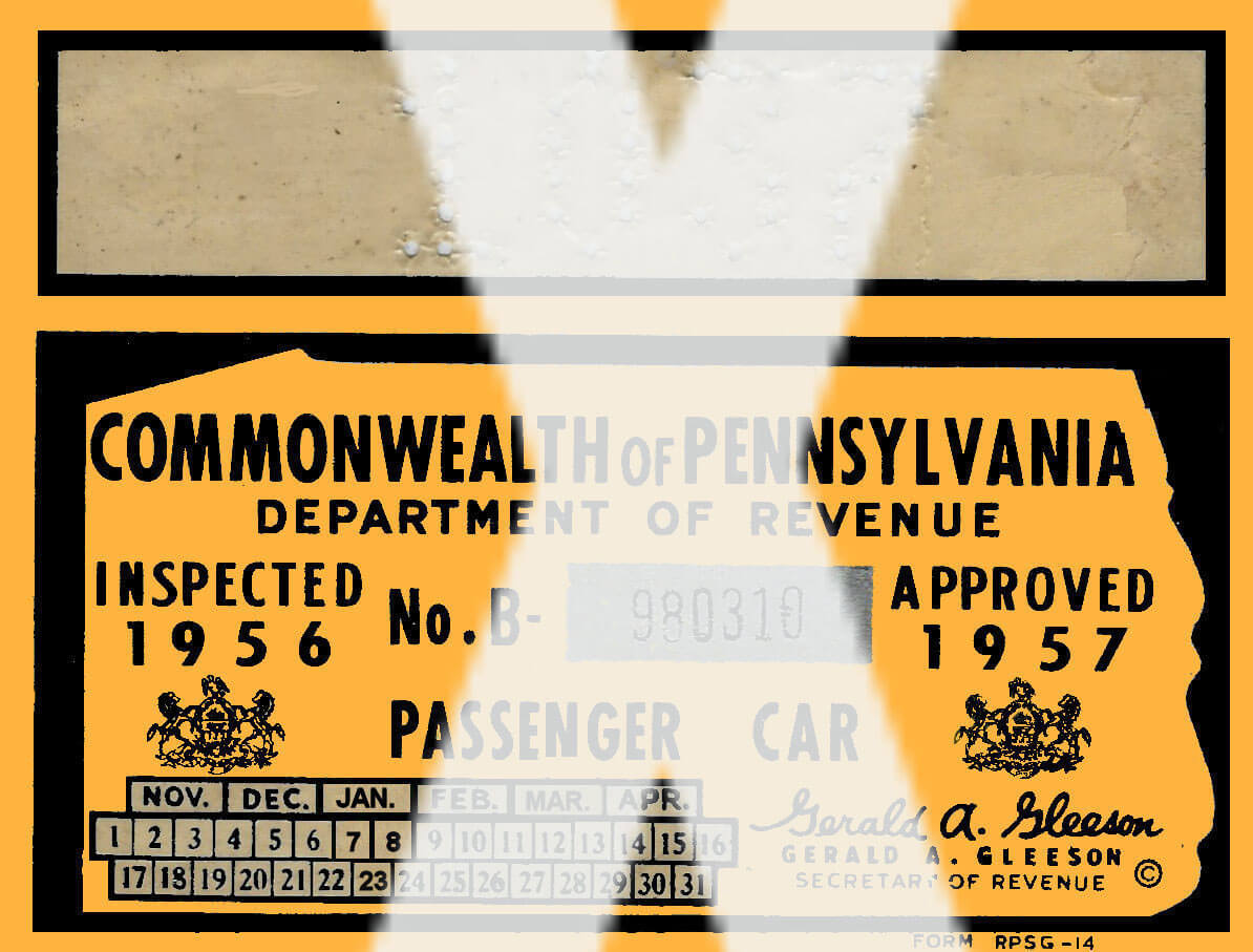 (image for) 1956-57 Pennsylvania Inspection Sticker